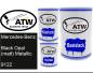Preview: Mercedes-Benz, Black Opal (matt) Metallic, 9122: 500ml Lackdose + 500ml Klarlack + 250ml Härter - Set, von ATW Autoteile West.